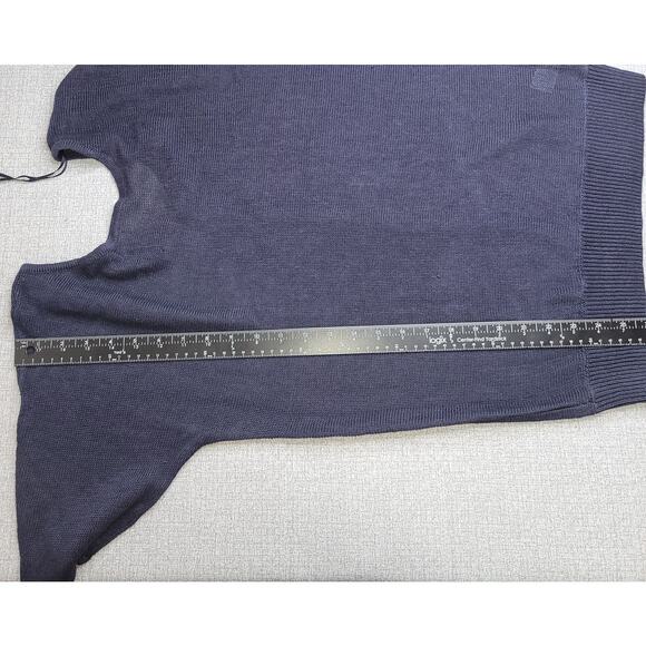 Talbots Sweater Women Small Linen Blue Lightweight Sheer Top - Picture 6 of 9